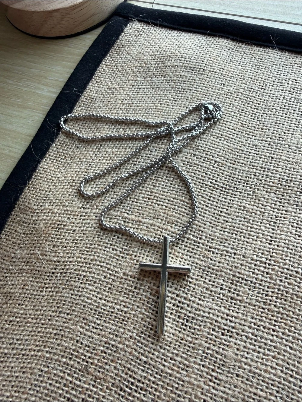 Men's Cross Pendant Necklace - Silver
